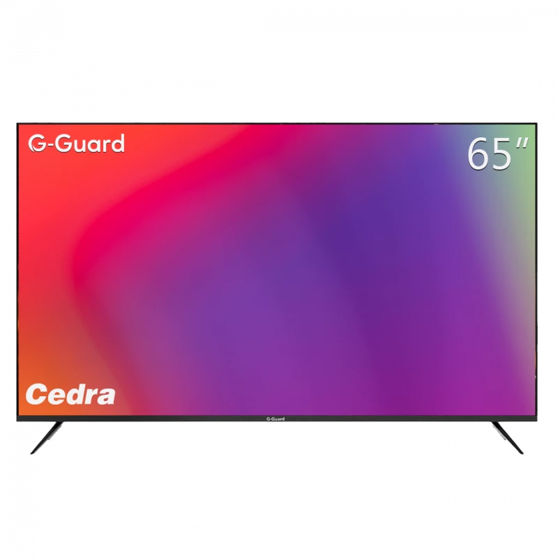 تلفزيون سيدرا تي جي 65 بوصة ذكي 4K UHD، تصميم بدون إطار، دولبي فيجن، نظام تشغيل جوجل تي في من جي جارد - جي-جارد